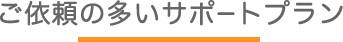 ご依頼の多いサポートプラン